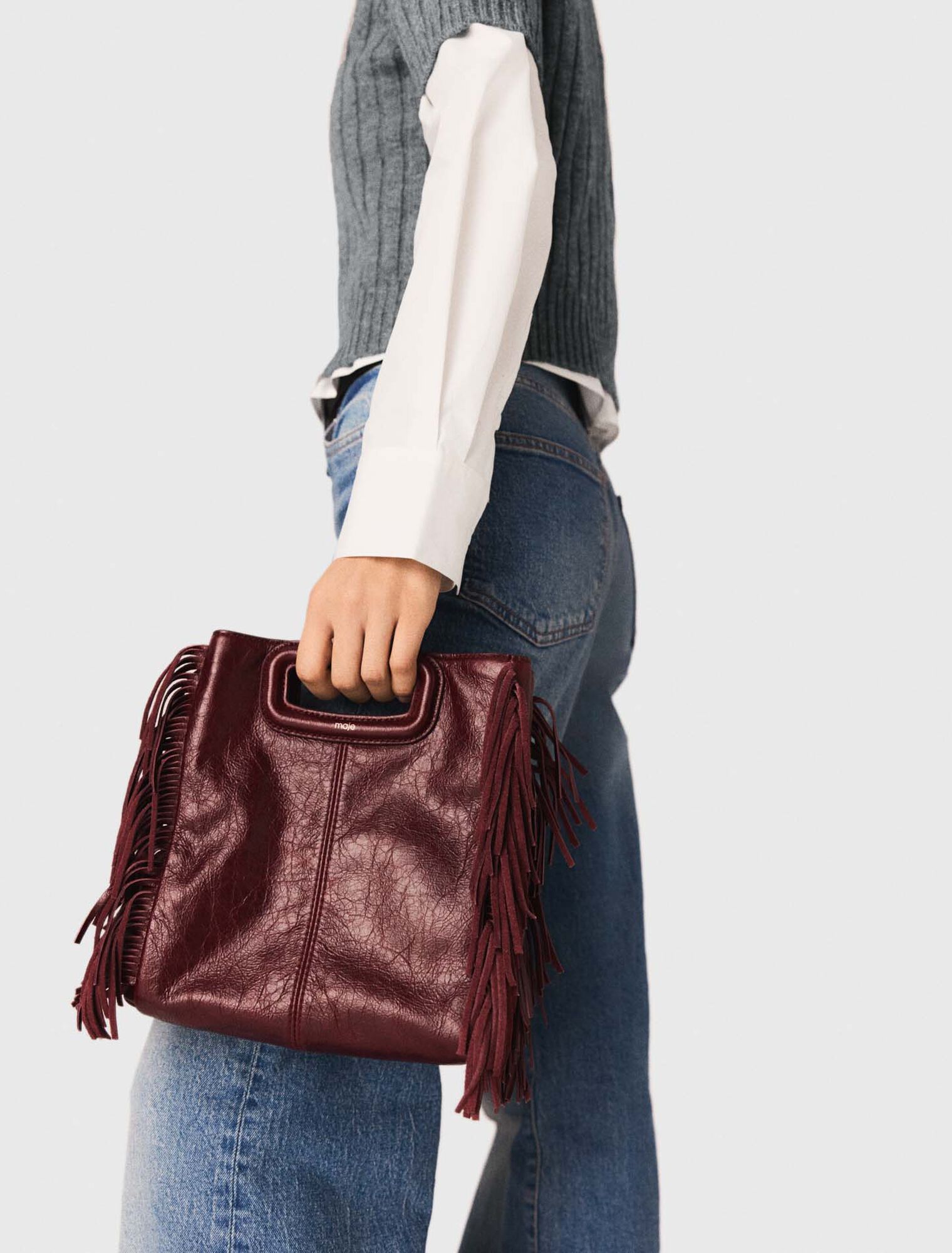 Sac M en cuir craquel&eacute;