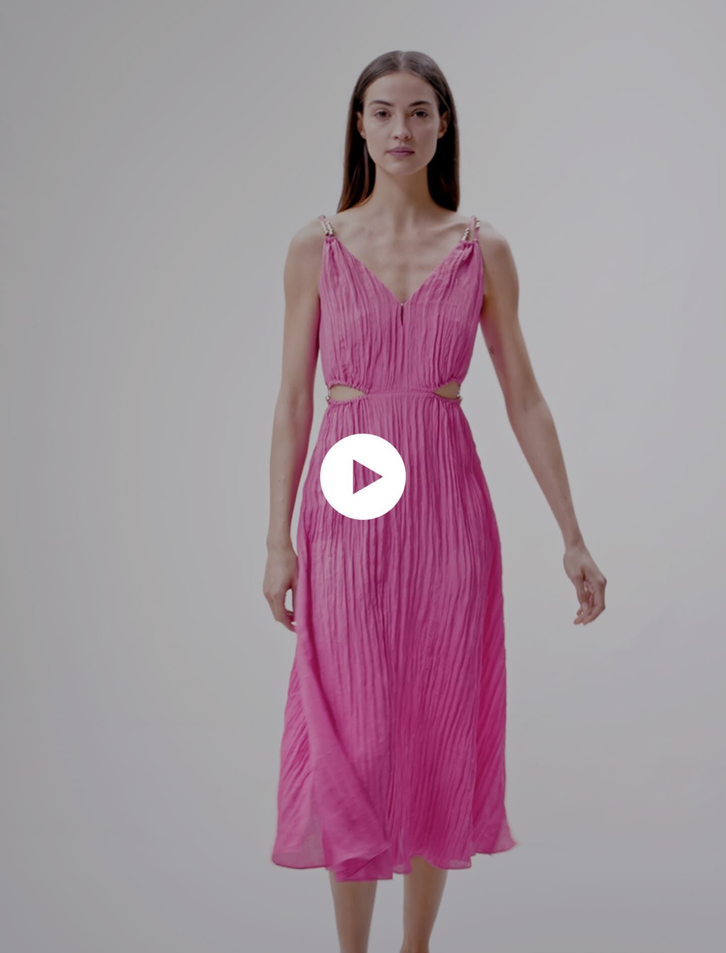 Robe rose maje on sale