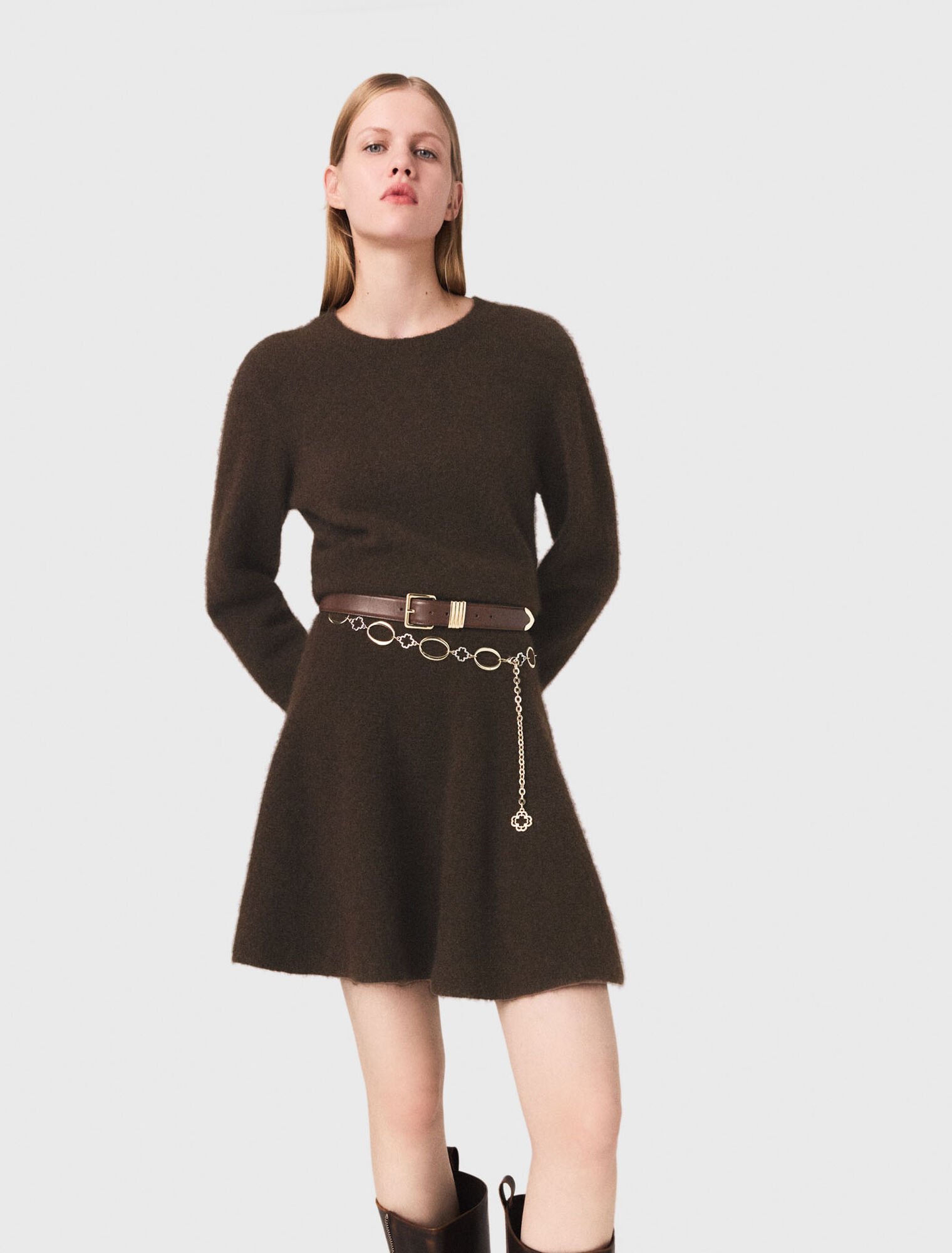 Short yak blend dress Short yak blend dress