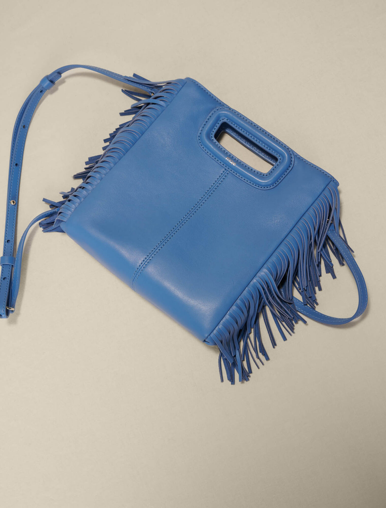 Sac M en cuir à franges