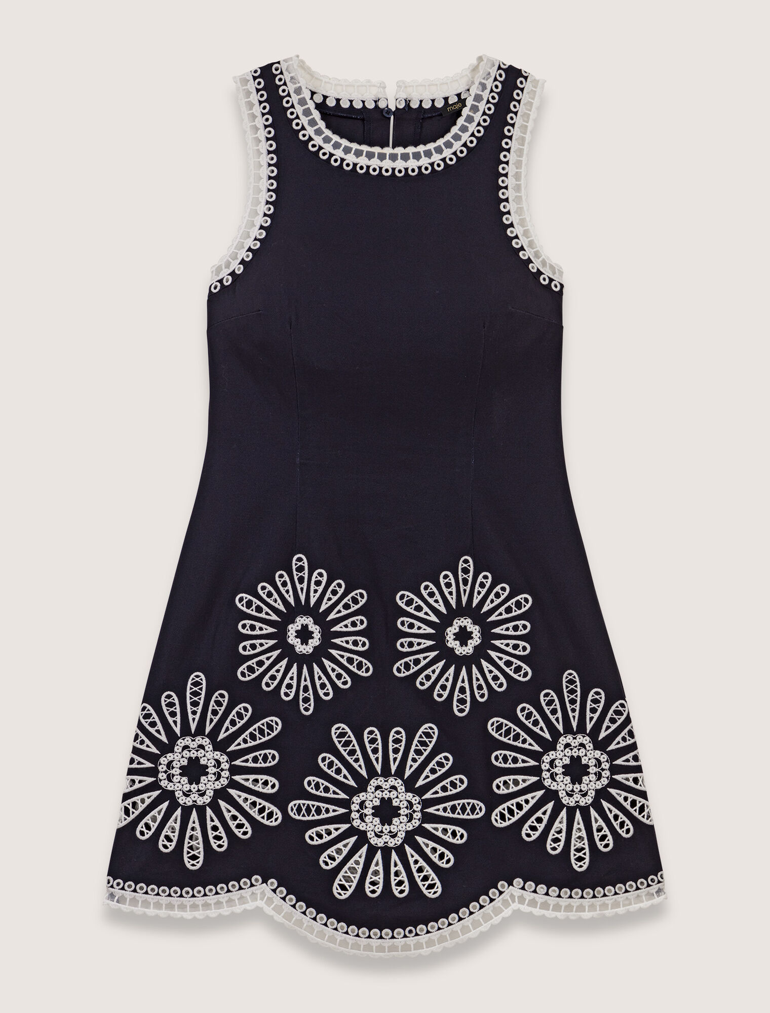 mini dress with crochet details