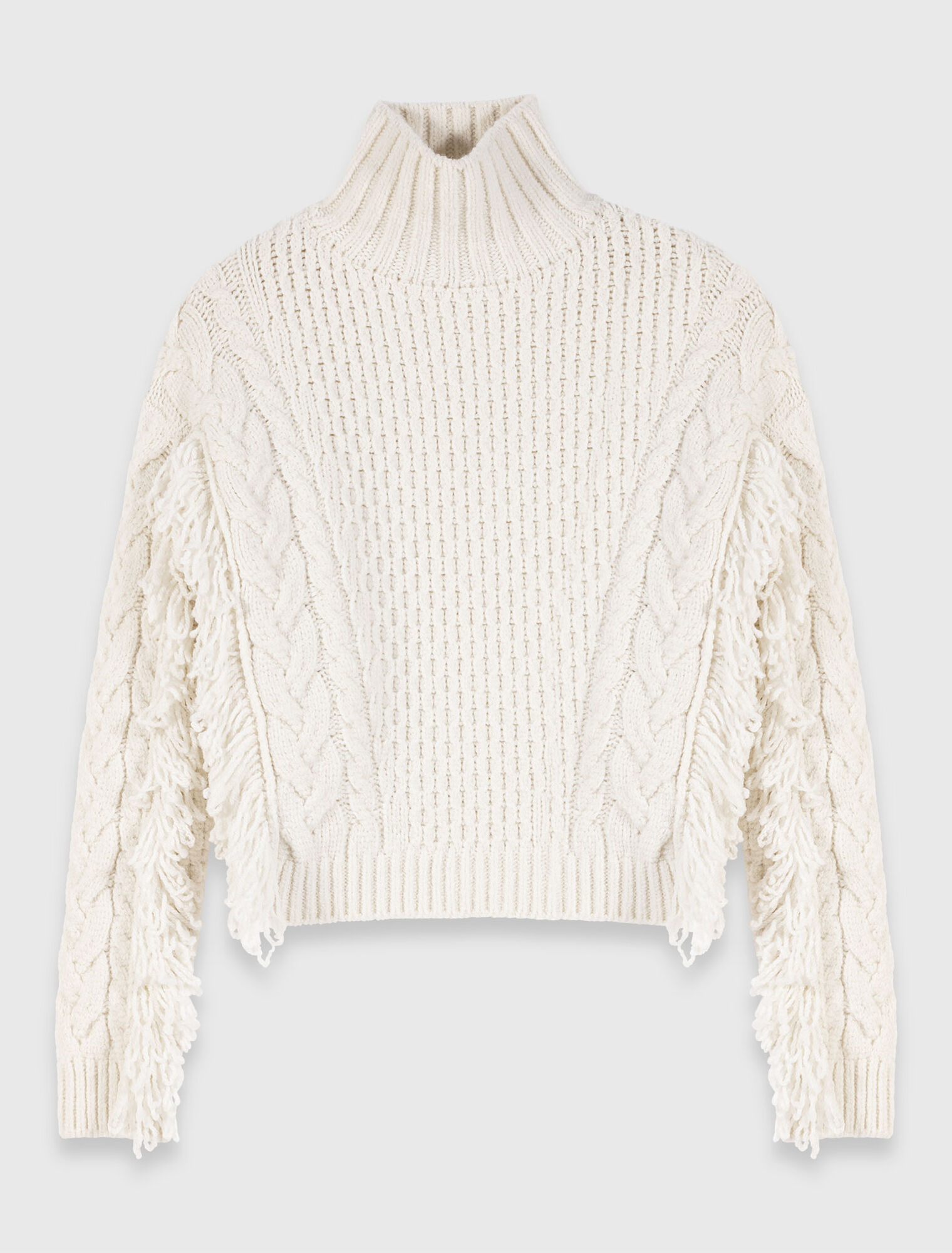 Pull en laine melangé avec franges