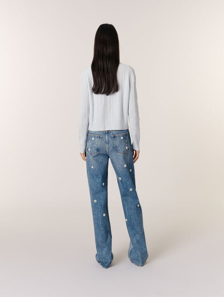 Cardigan à col bijoux