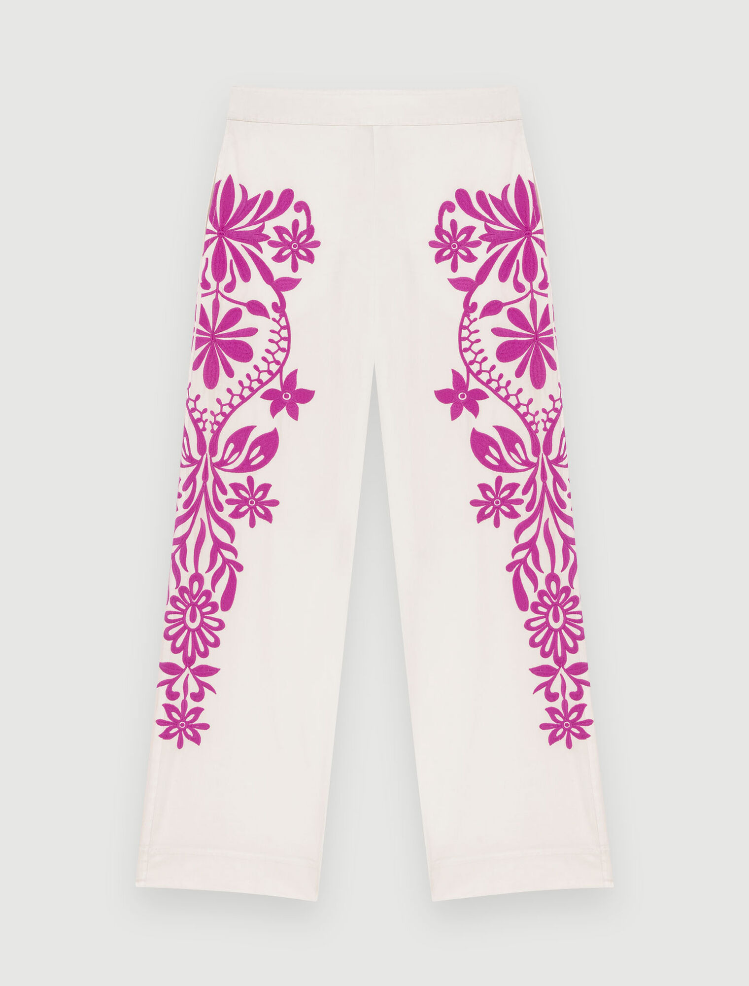 Pantalon large brodé