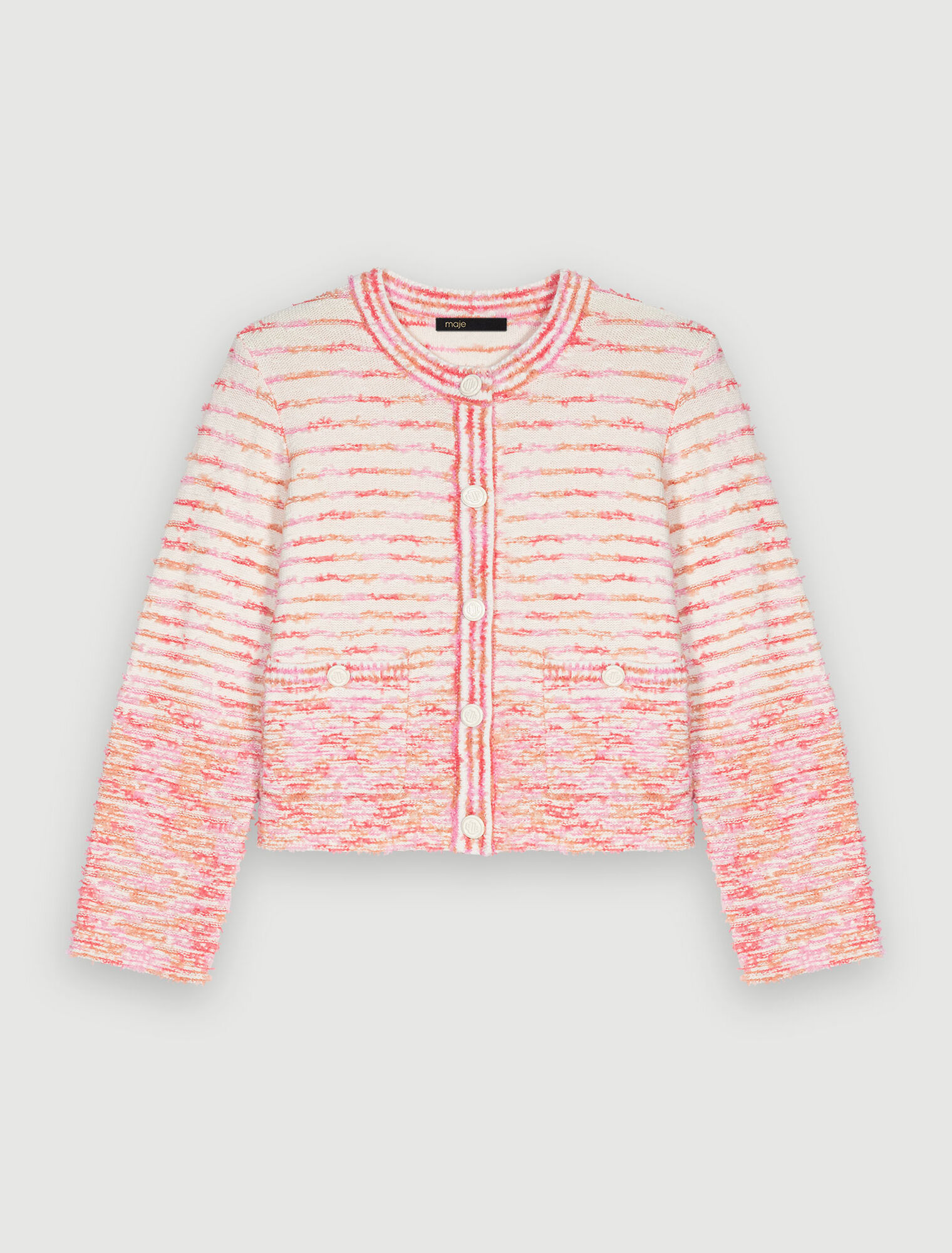 Cardigan with contrasting threads