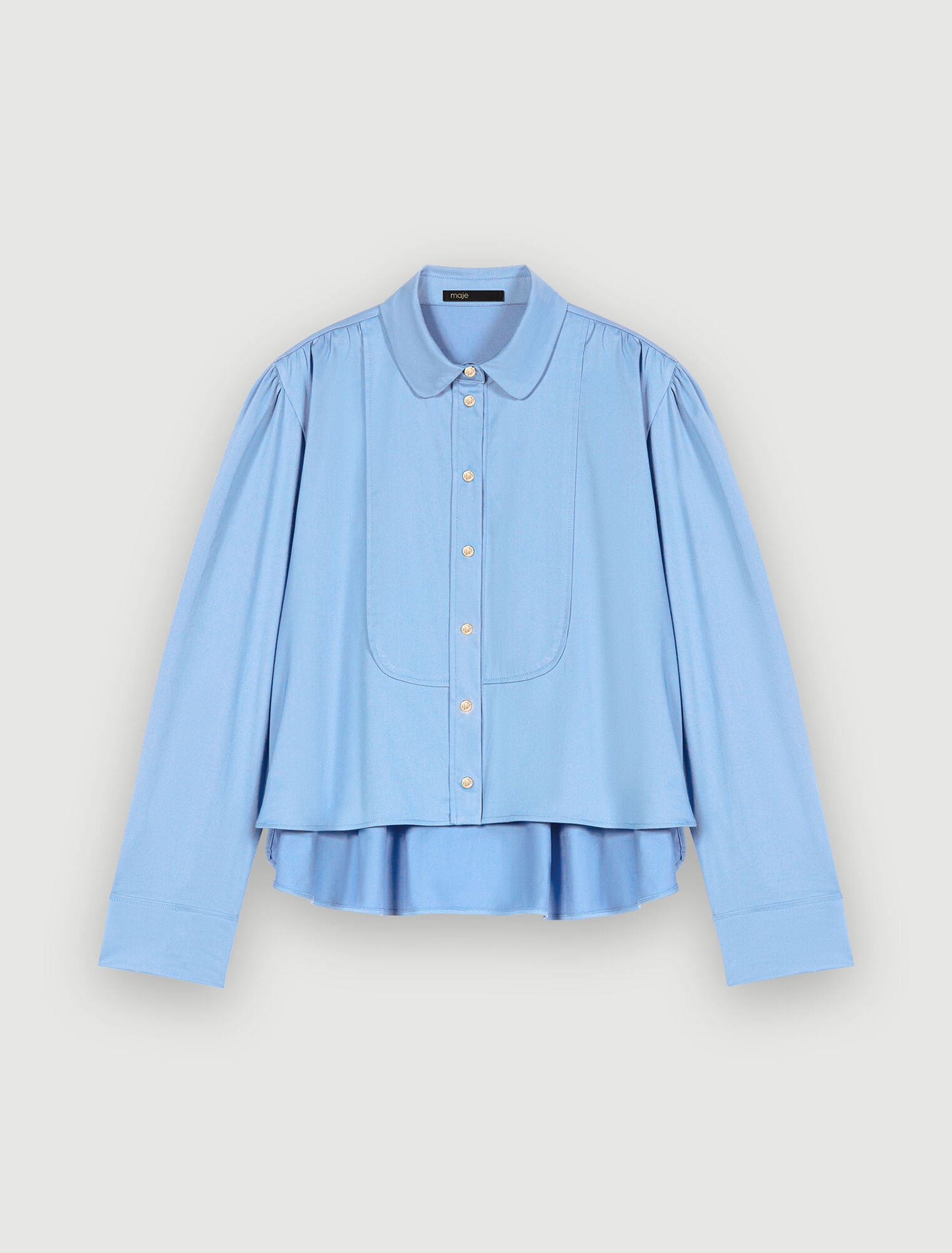 Chemise bleue courte