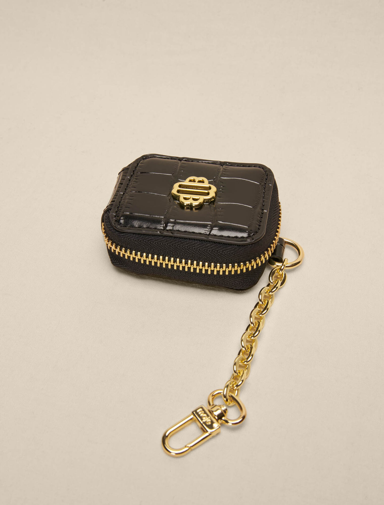 Porte-monnaie en cuir embossé