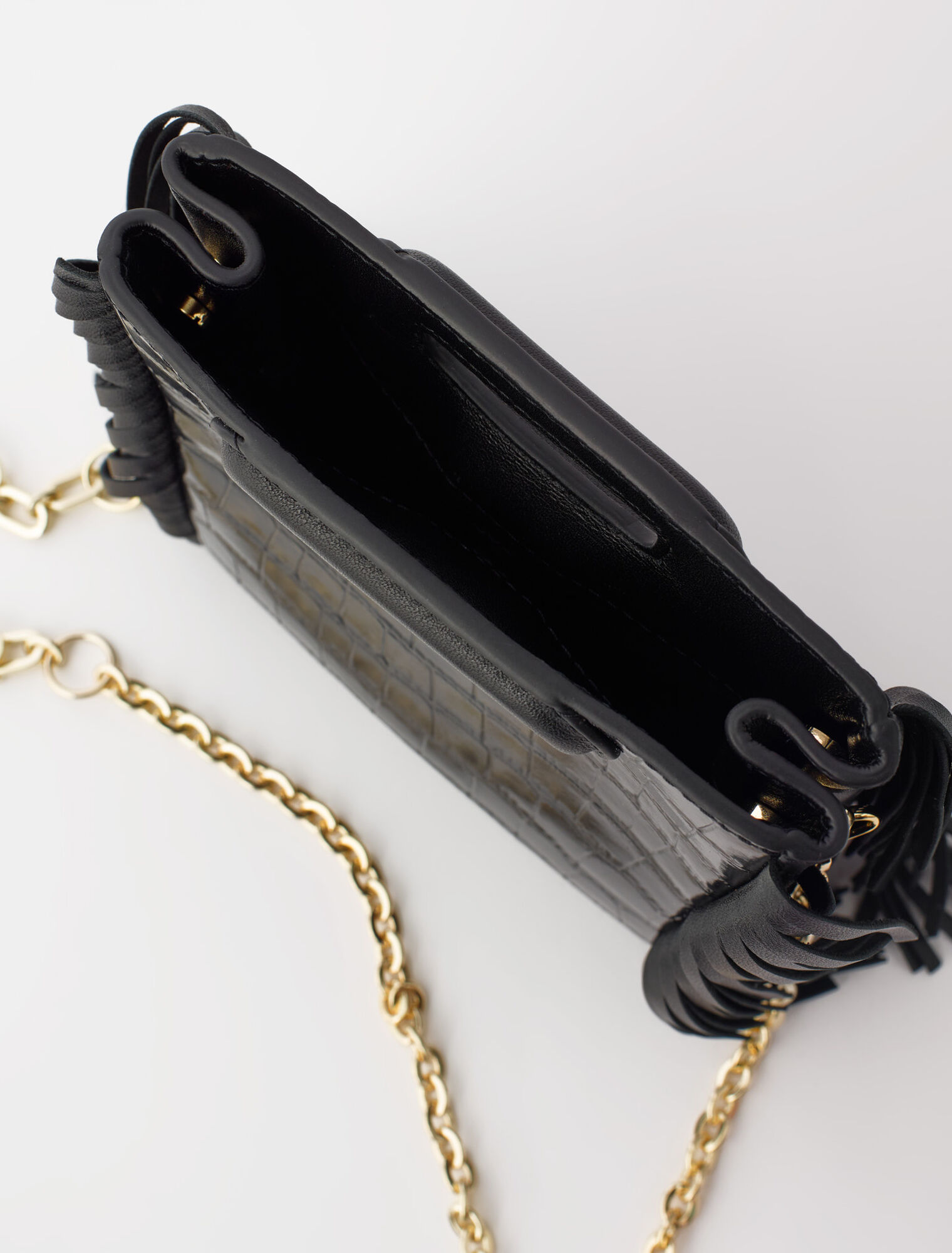 Sac M Mini en cuir effet croco