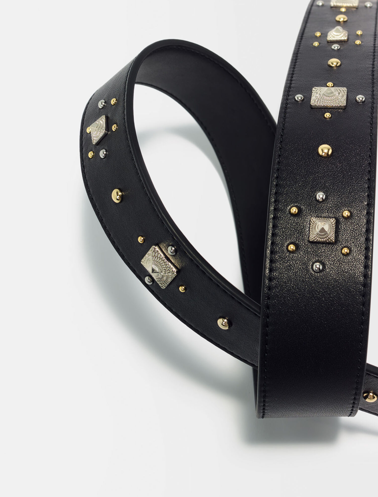 Bandoulière en cuir à studs
