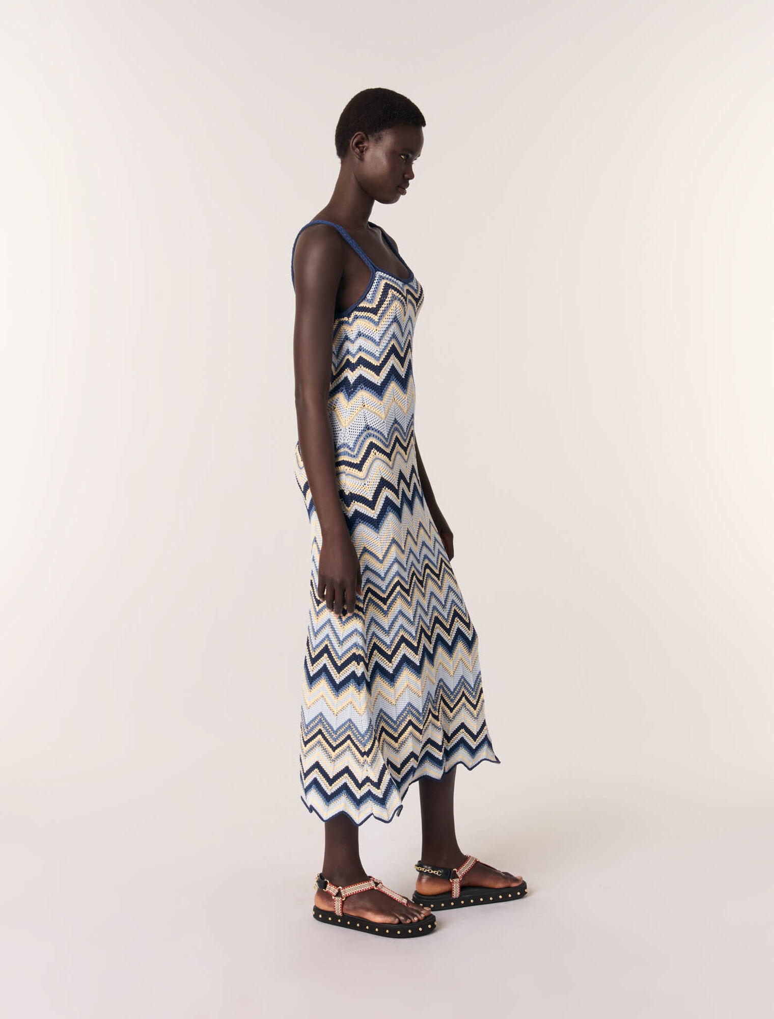 Robe longue en crochet