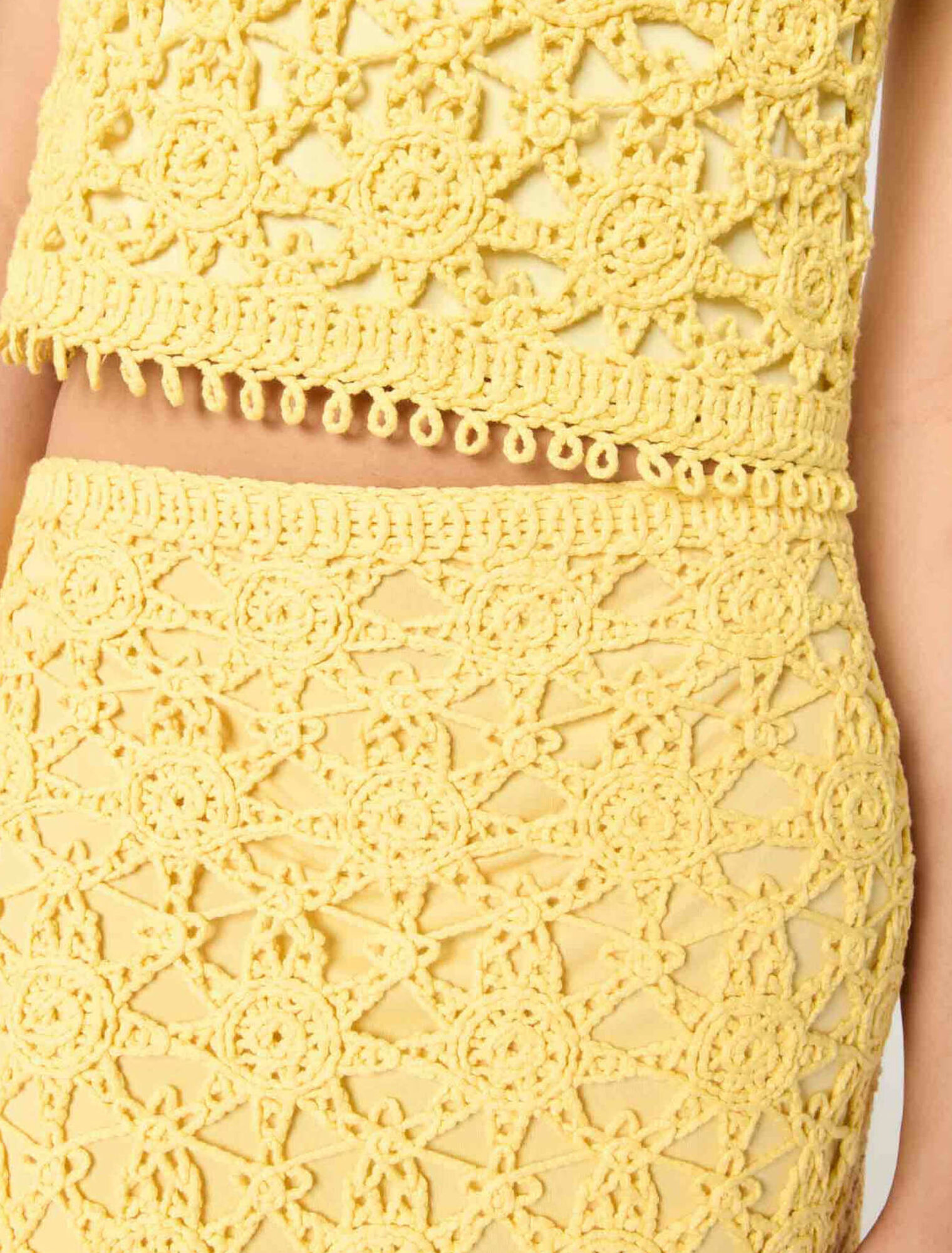 Jupe longue en crochet