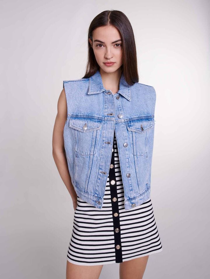 Blouson en jean sans manches