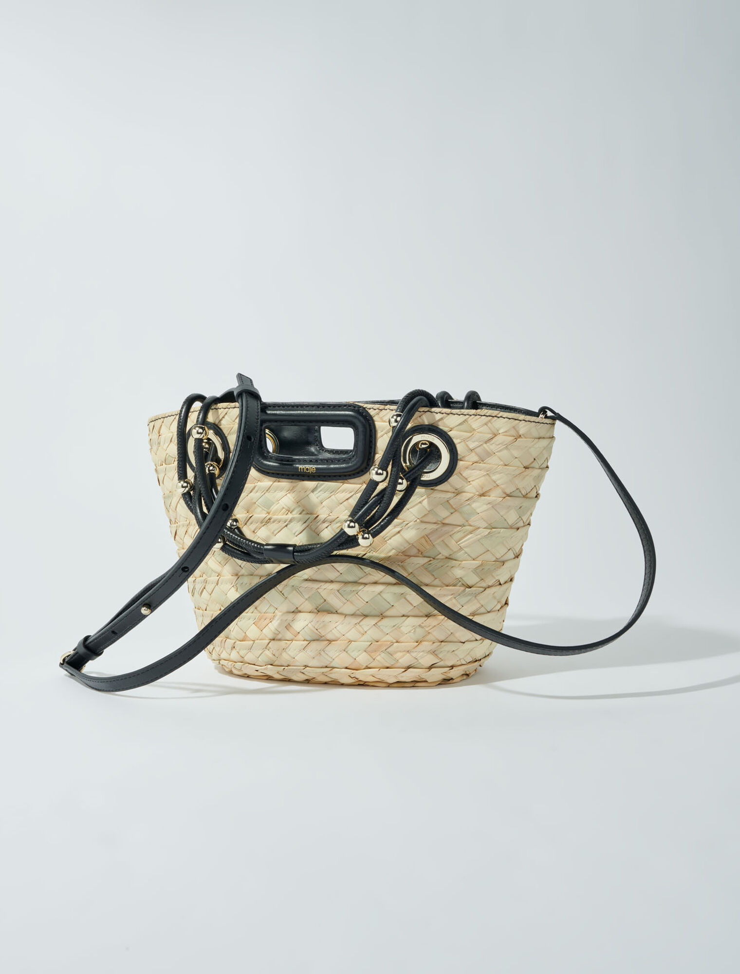 Mini woven basket bag