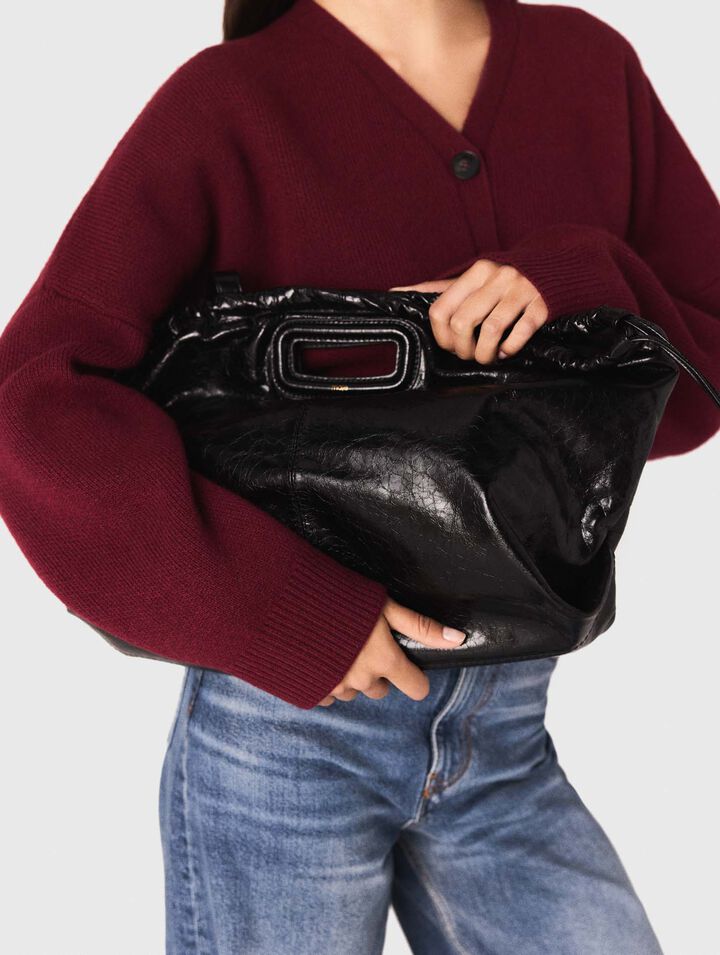 Sac M Tote en cuir craquel&eacute;