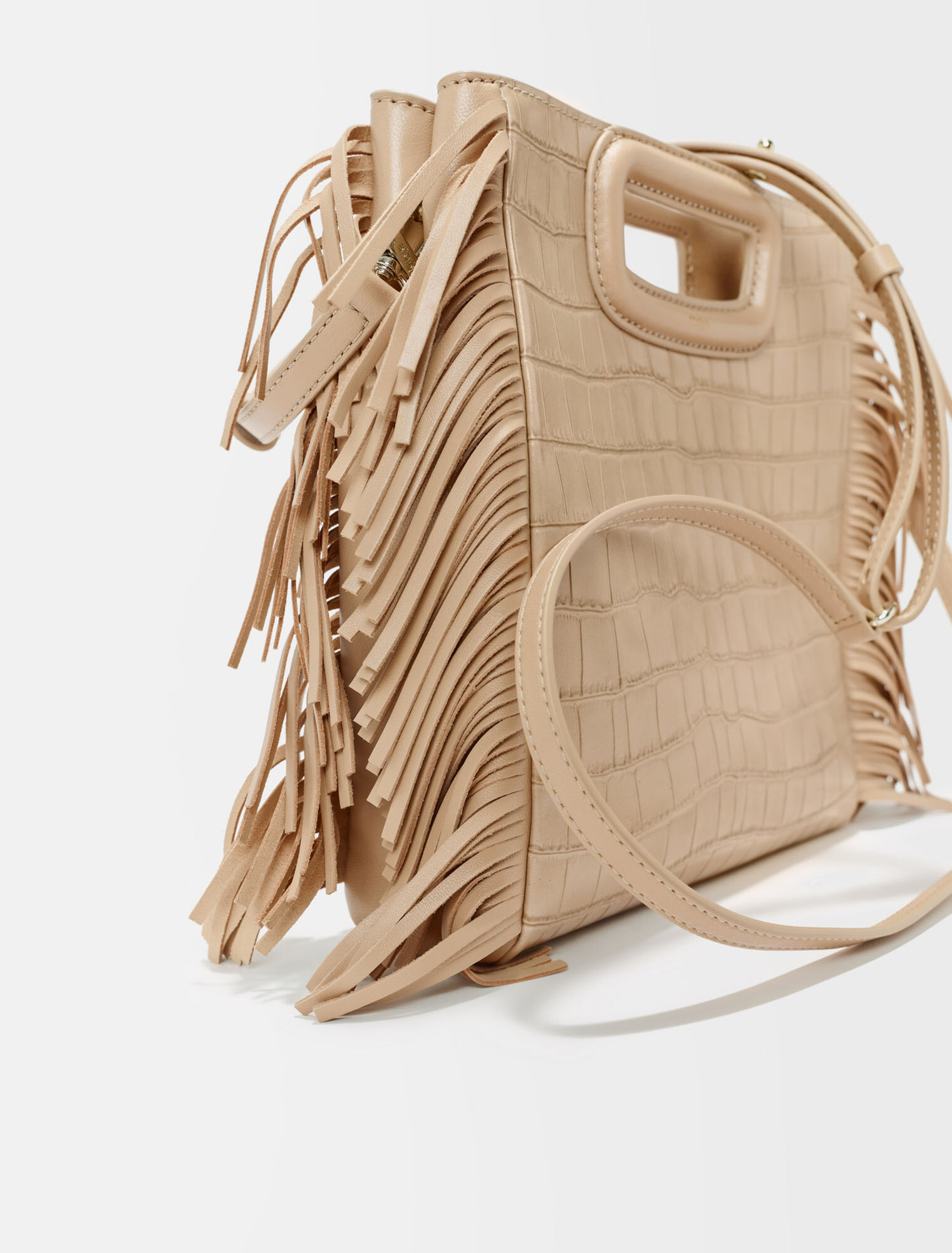 Sac M en cuir croco