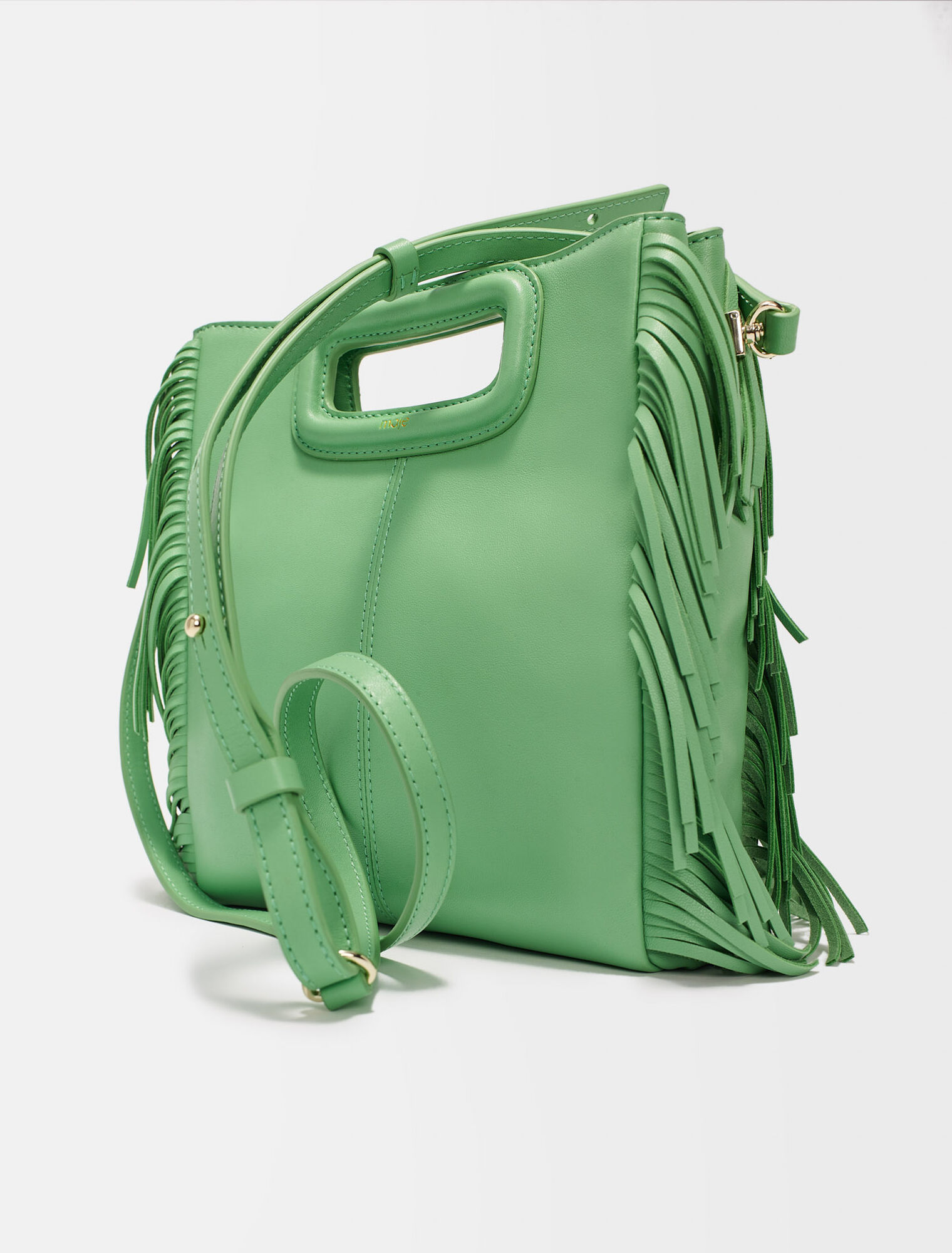 Sac M en cuir à franges