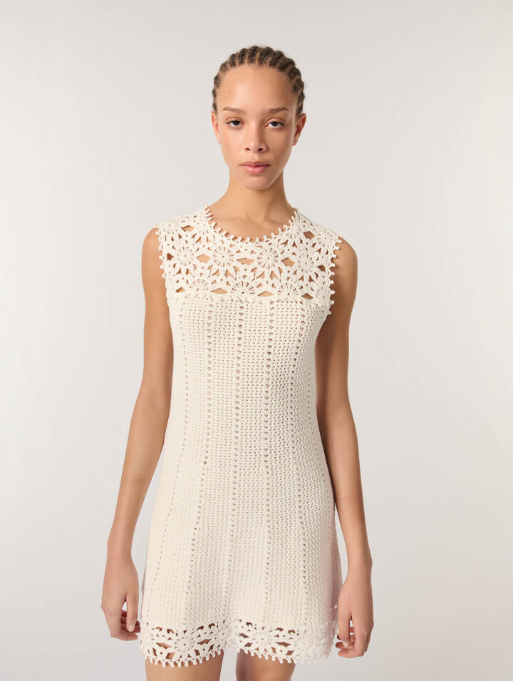 Robe courte en crochet