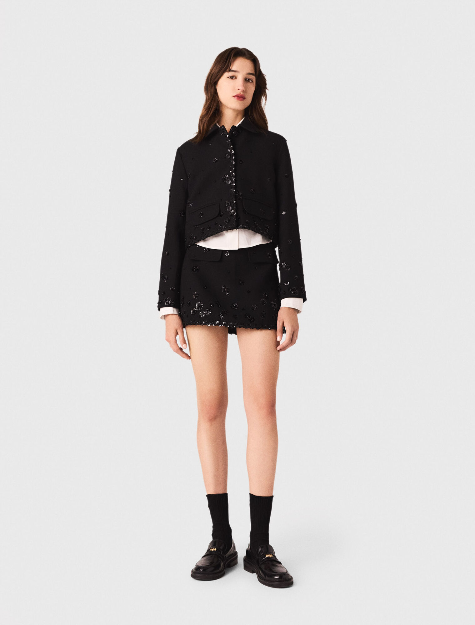 Short embroidered jacket