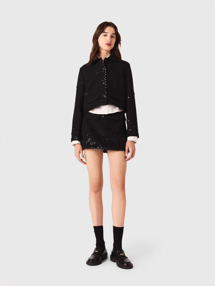Veste courte brodée