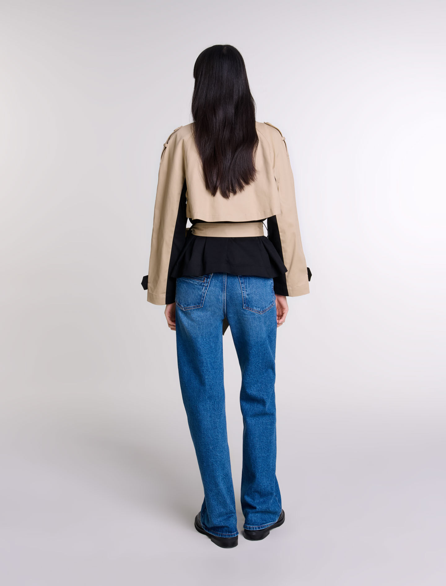 ジャケット・アウター OVER SHORT TRENCH COAT 2 Short two-tone trench coat