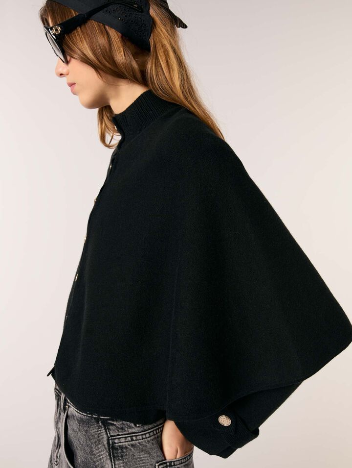 Cape-effect cardigan