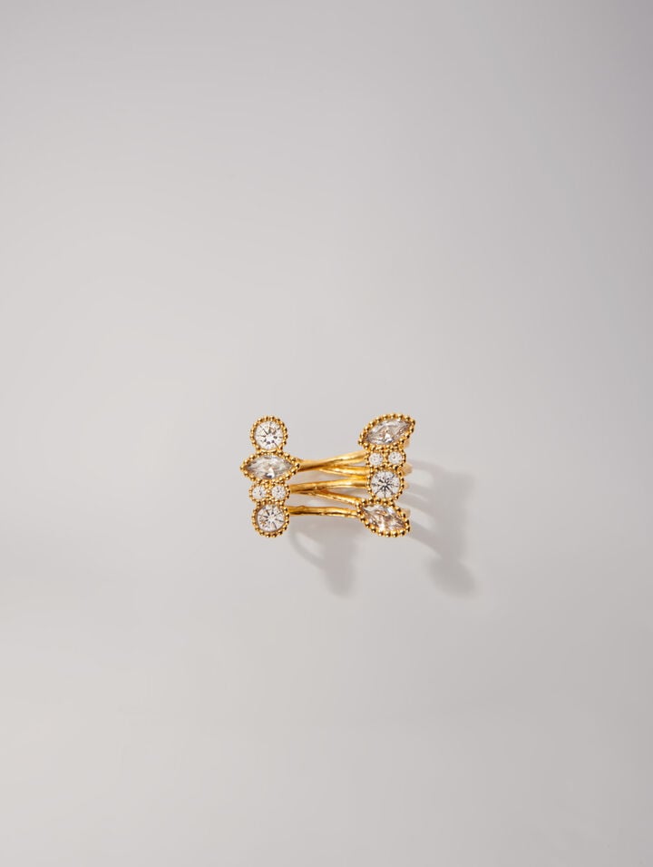 Gold-plated recycled brass ring