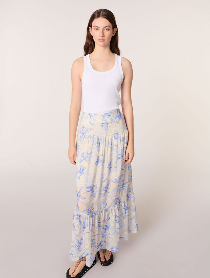 Jupe longue imprimée floral
