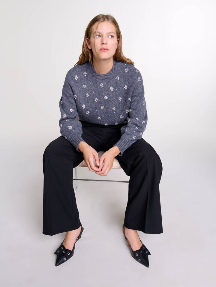 Pantalon large avec ceinture