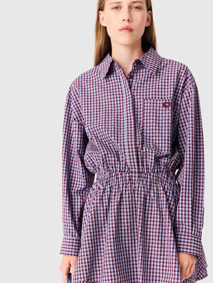 Short rhinestone checked dress