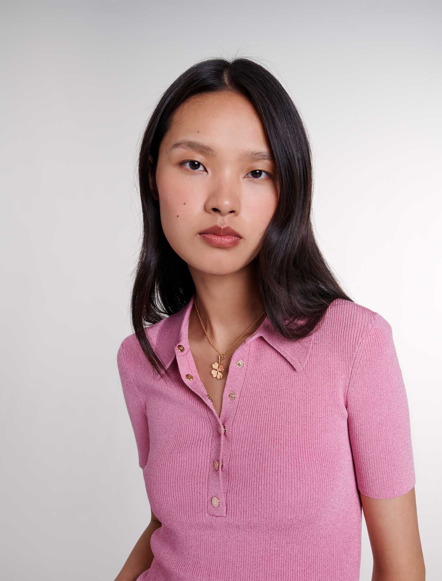 トップス ttt_msw 20aw flower knit polo shirt トップス 20AW TTT MSW flower knit polo TTT_MSW 20AW flower