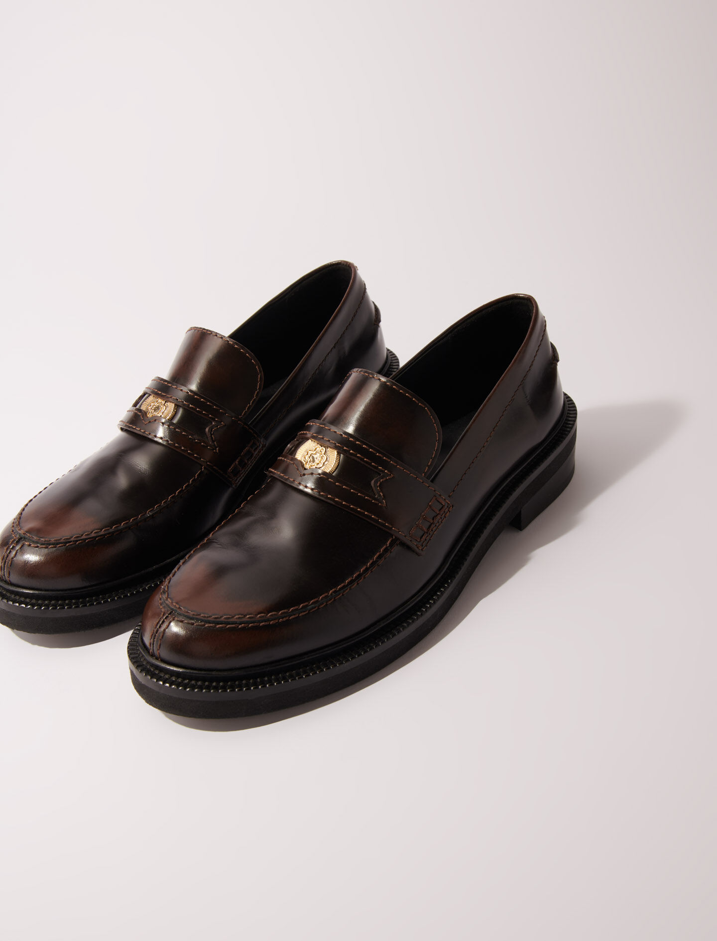関税なし 送料無料 Equal Loafers In Brushed Leather Prada Equal Brushed Leather Loafers | Saks Fifth Avenue