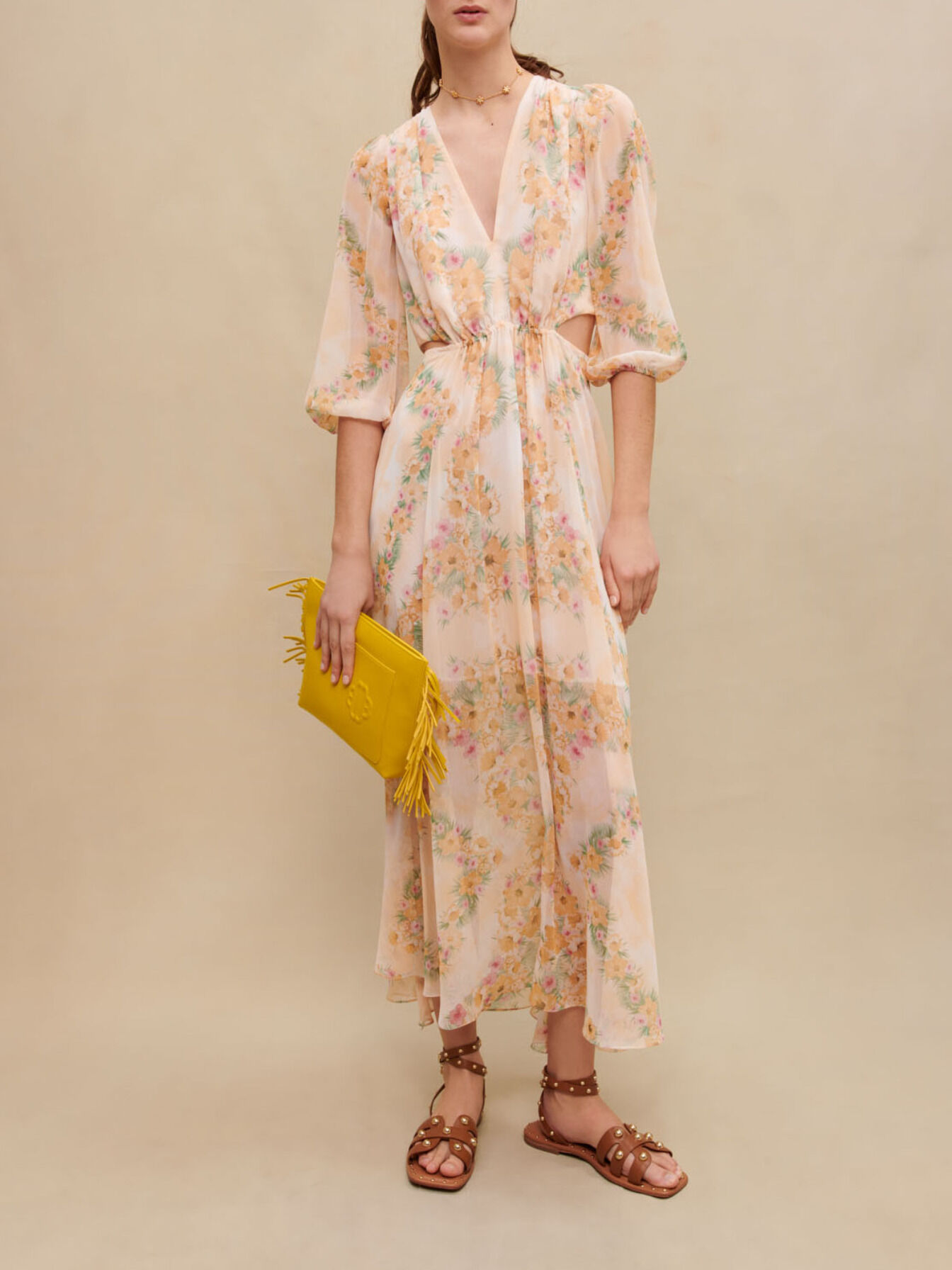 Robe longue ajouree