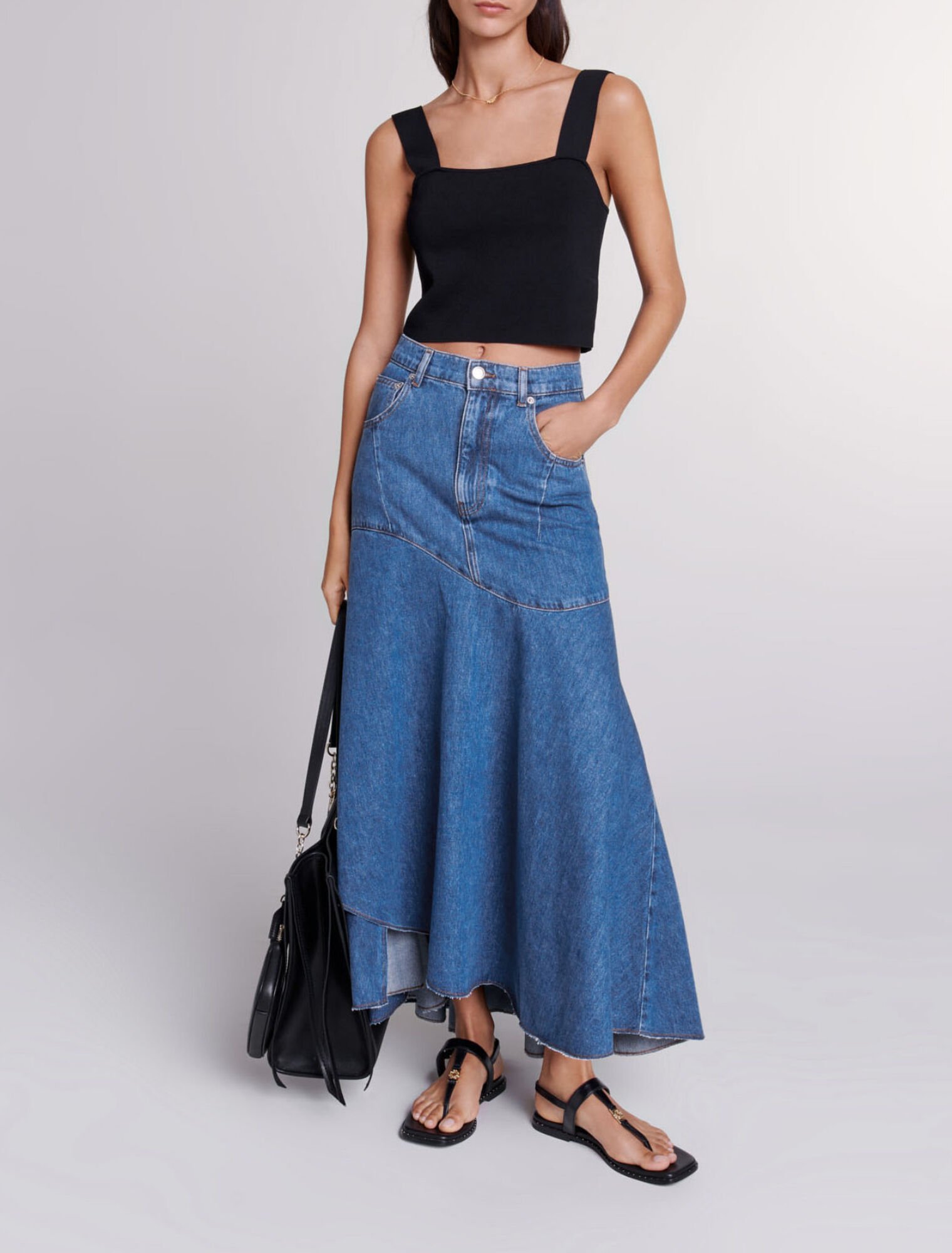 Jupe en denim asymétrique