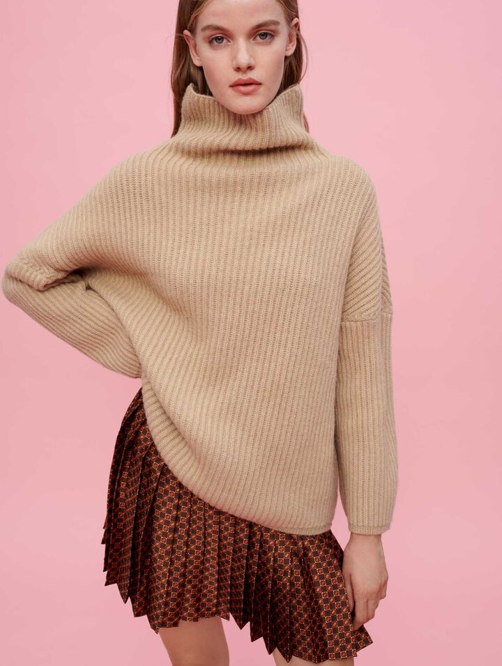 Pull oversize col montant en alpaga