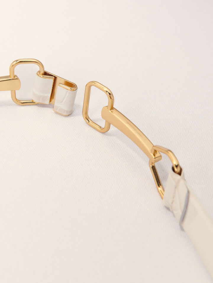 Ceinture en cuir et boucle mors