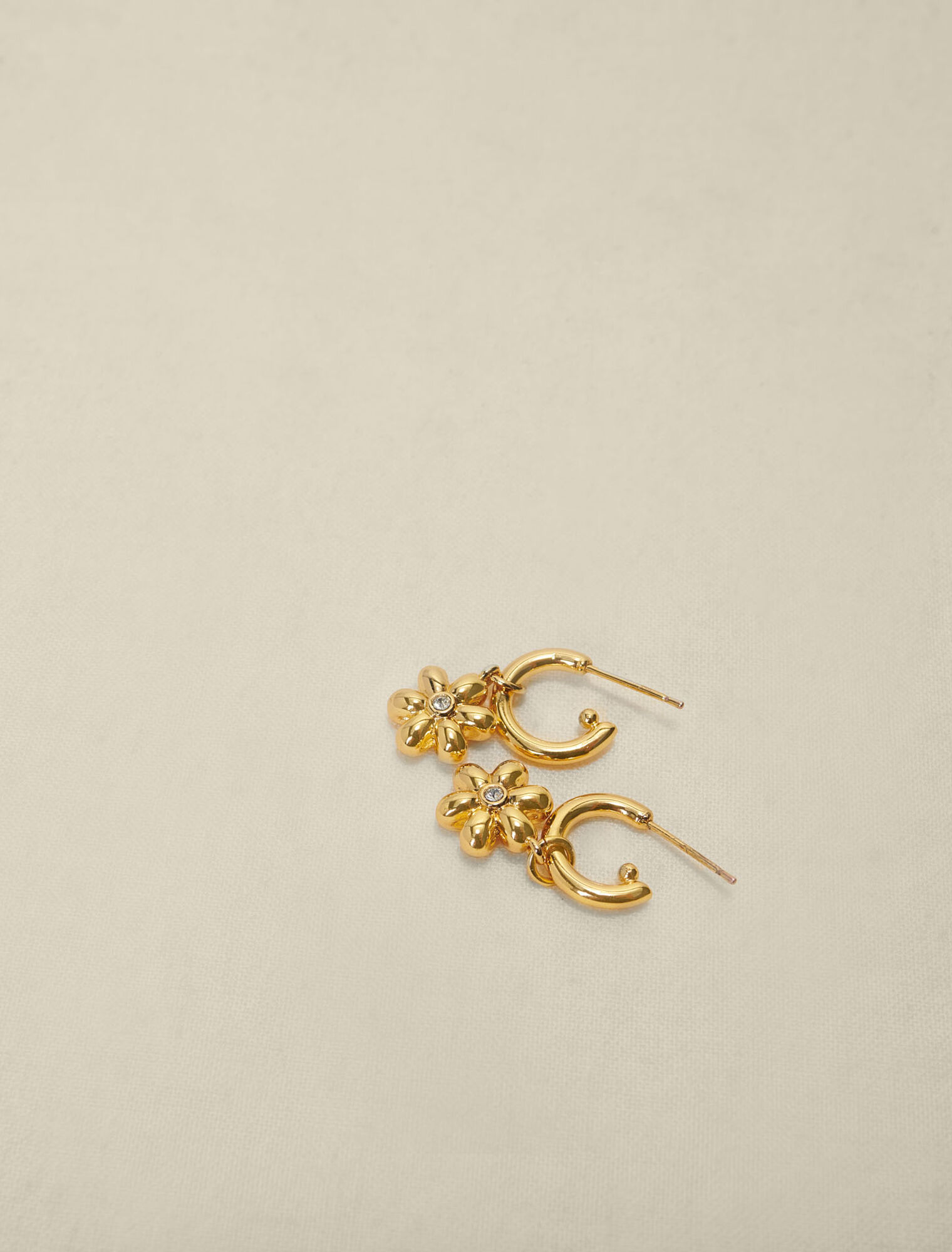 Créoles fleurs dorées