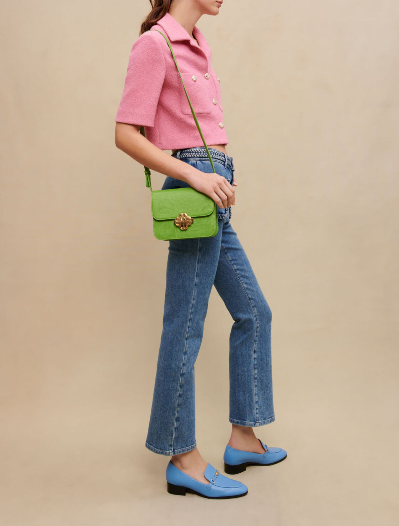 Jeans with braided details