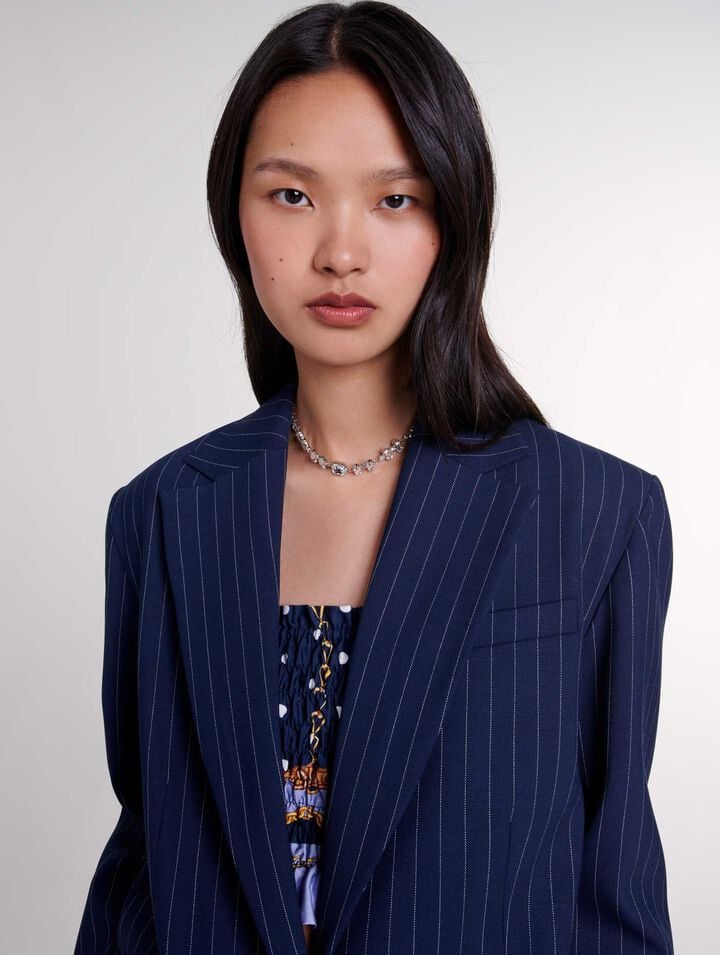 Veste de tailleur à rayures