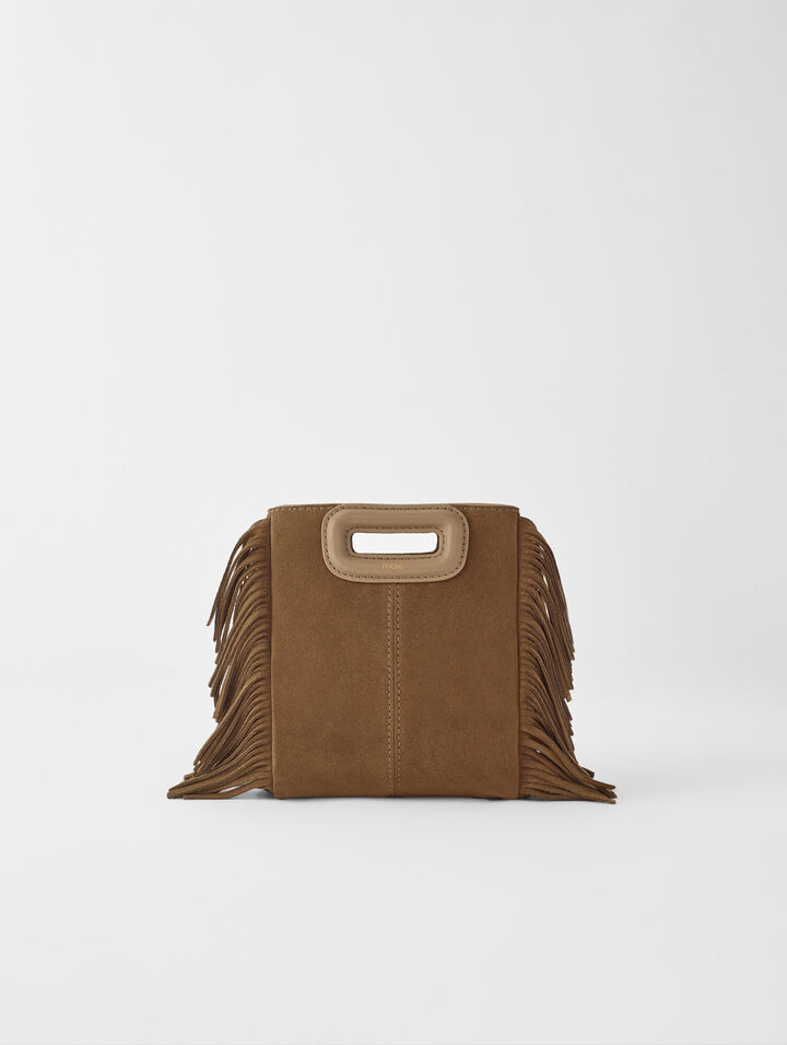 Sac M mini en cuir suède