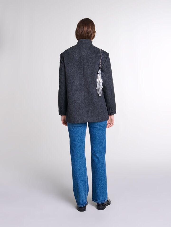 Manteau court en laine