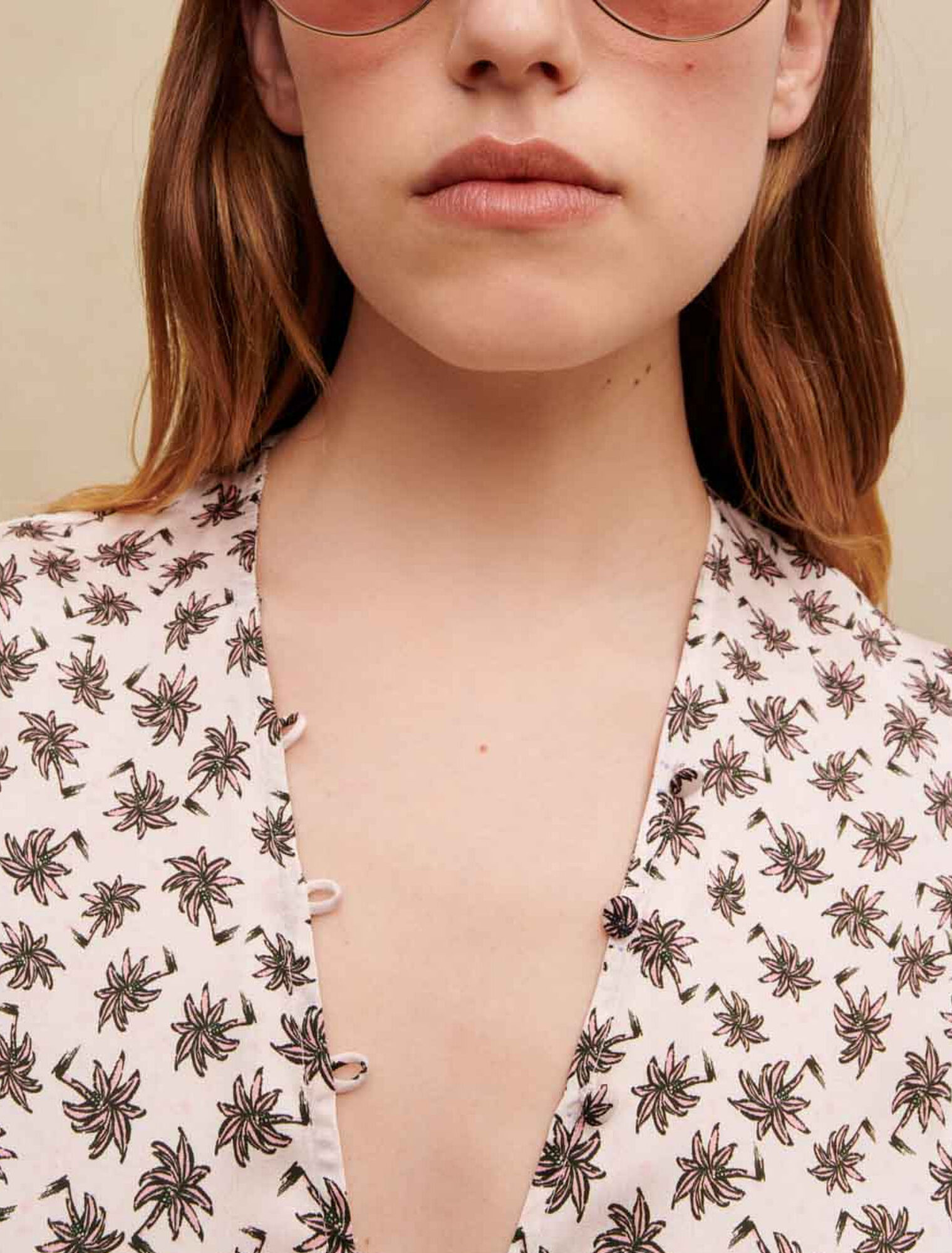 Robe longue imprimé palmiers