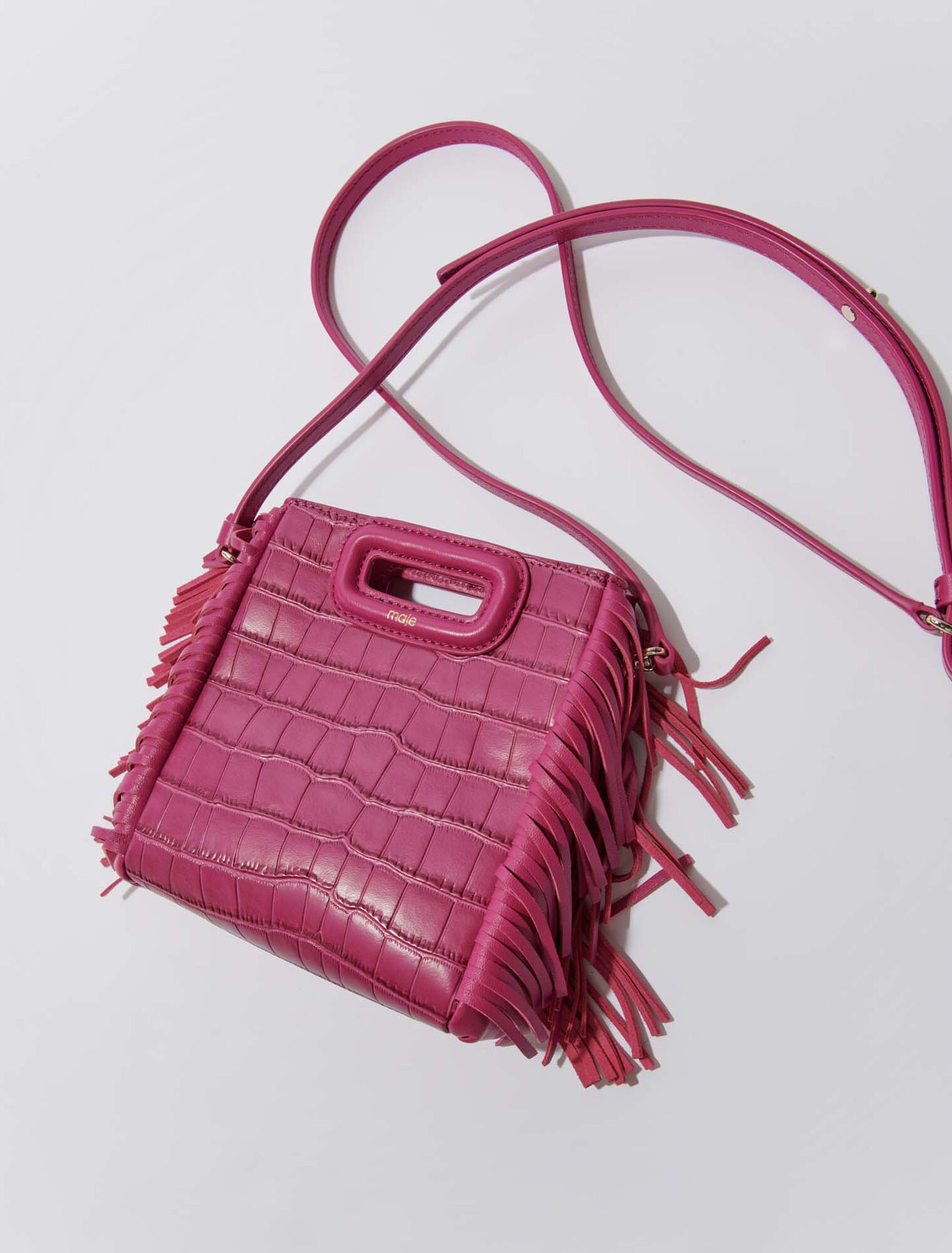Sac M Mini en cuir croco