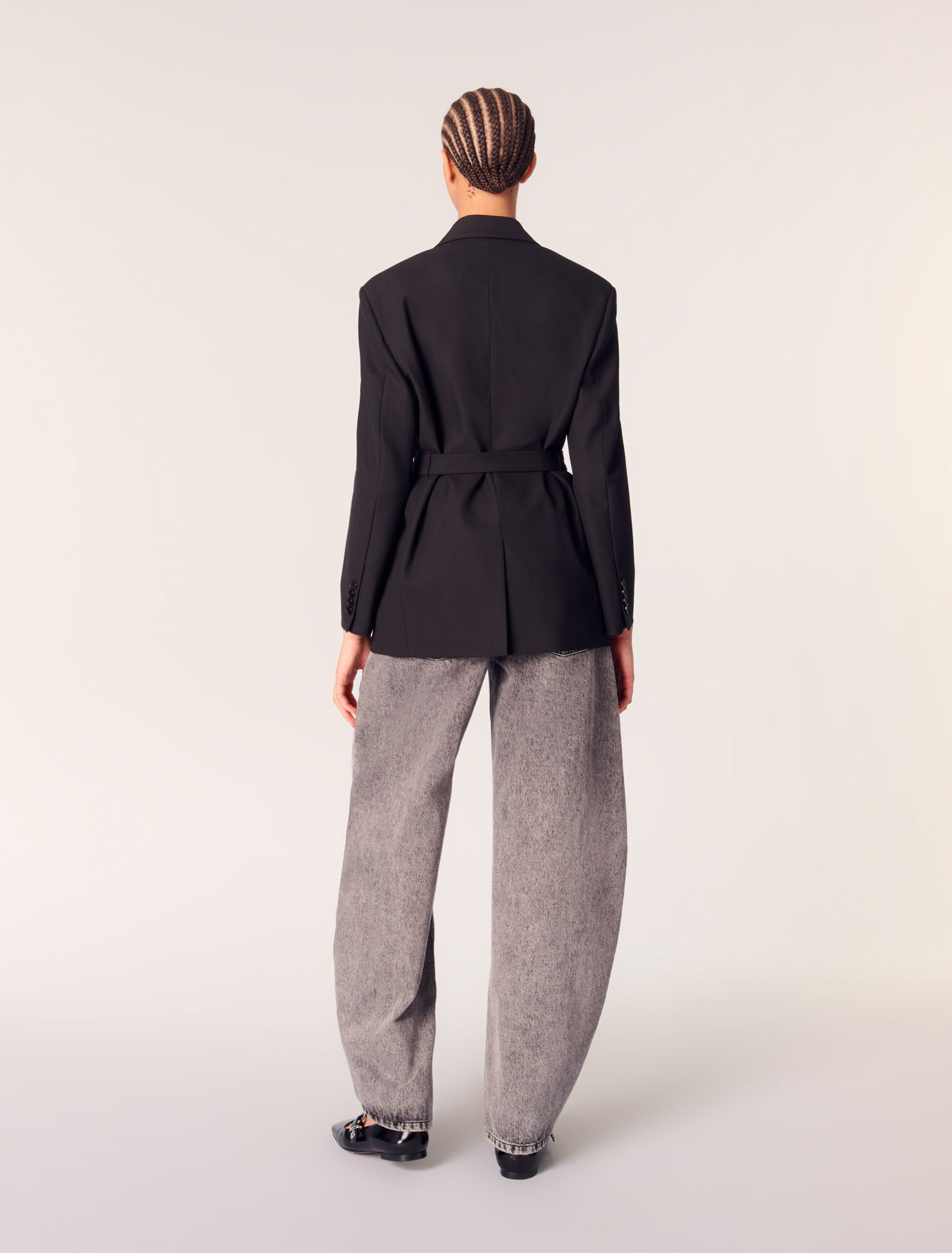 Veste de tailleur à ceinture