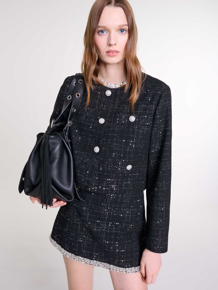 Veste courte en tweed