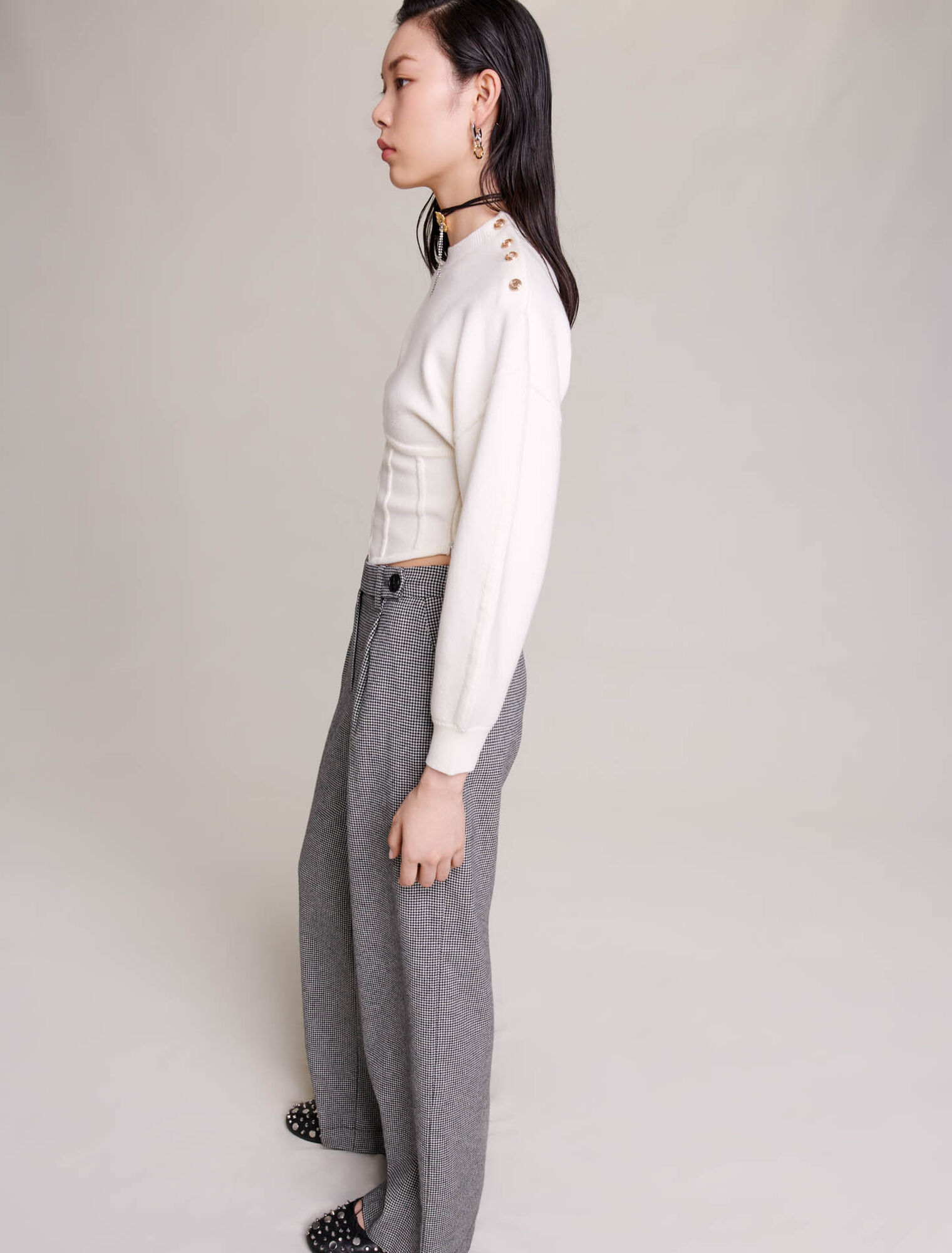 Pantalon de tailleur large
