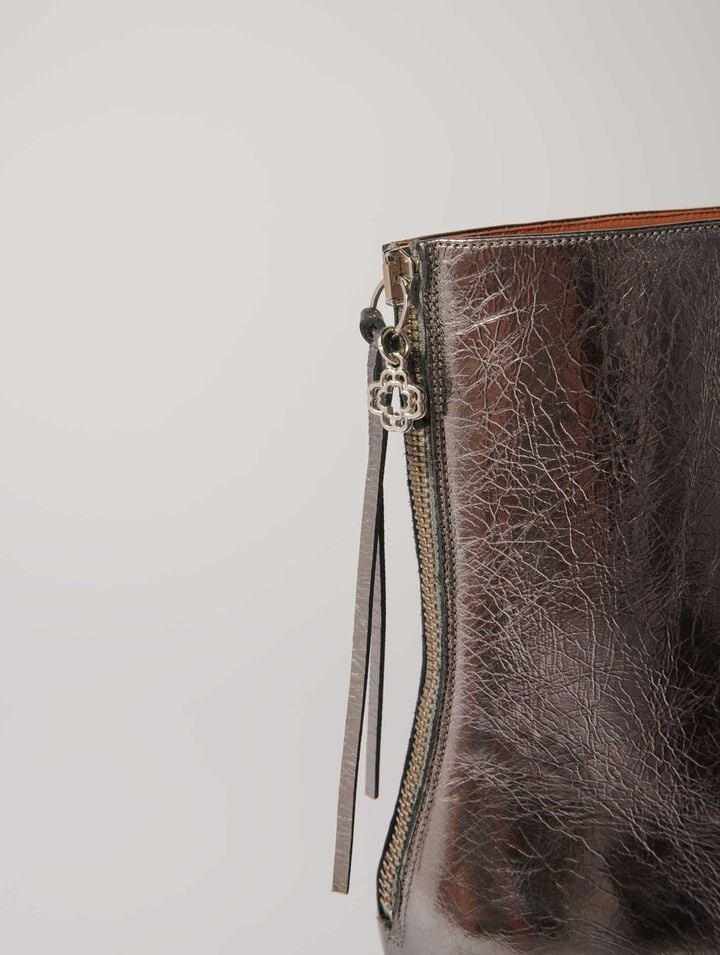 Bottines à bout pointu métalisé