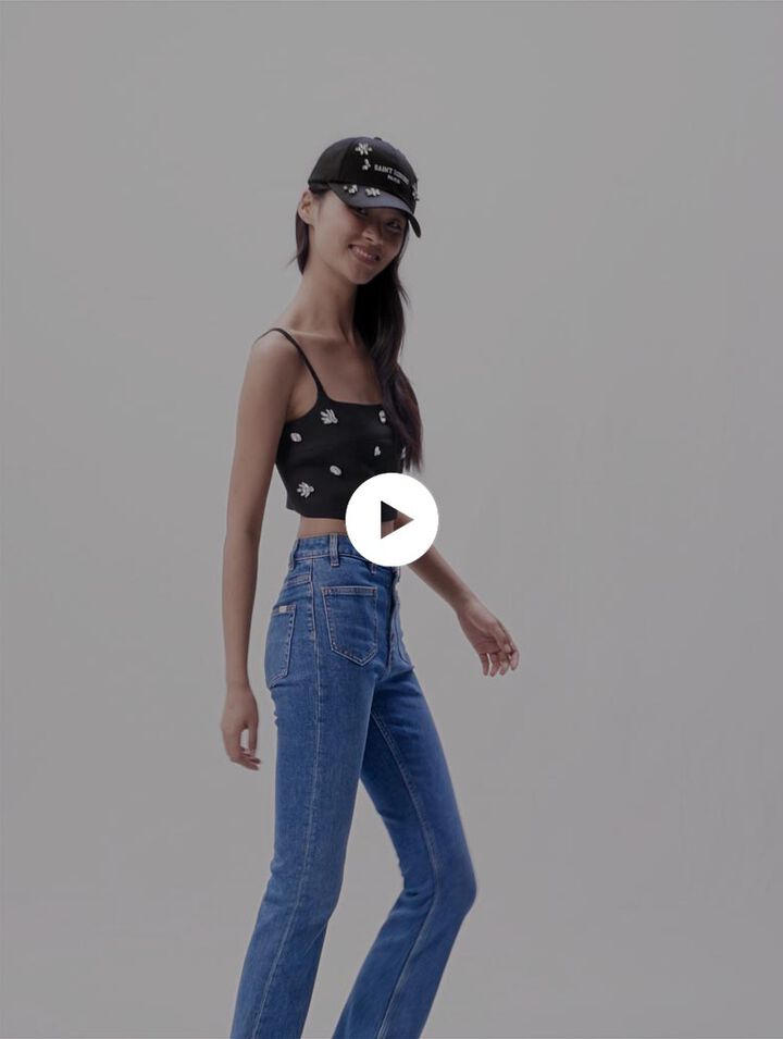 Crop top &agrave; strass