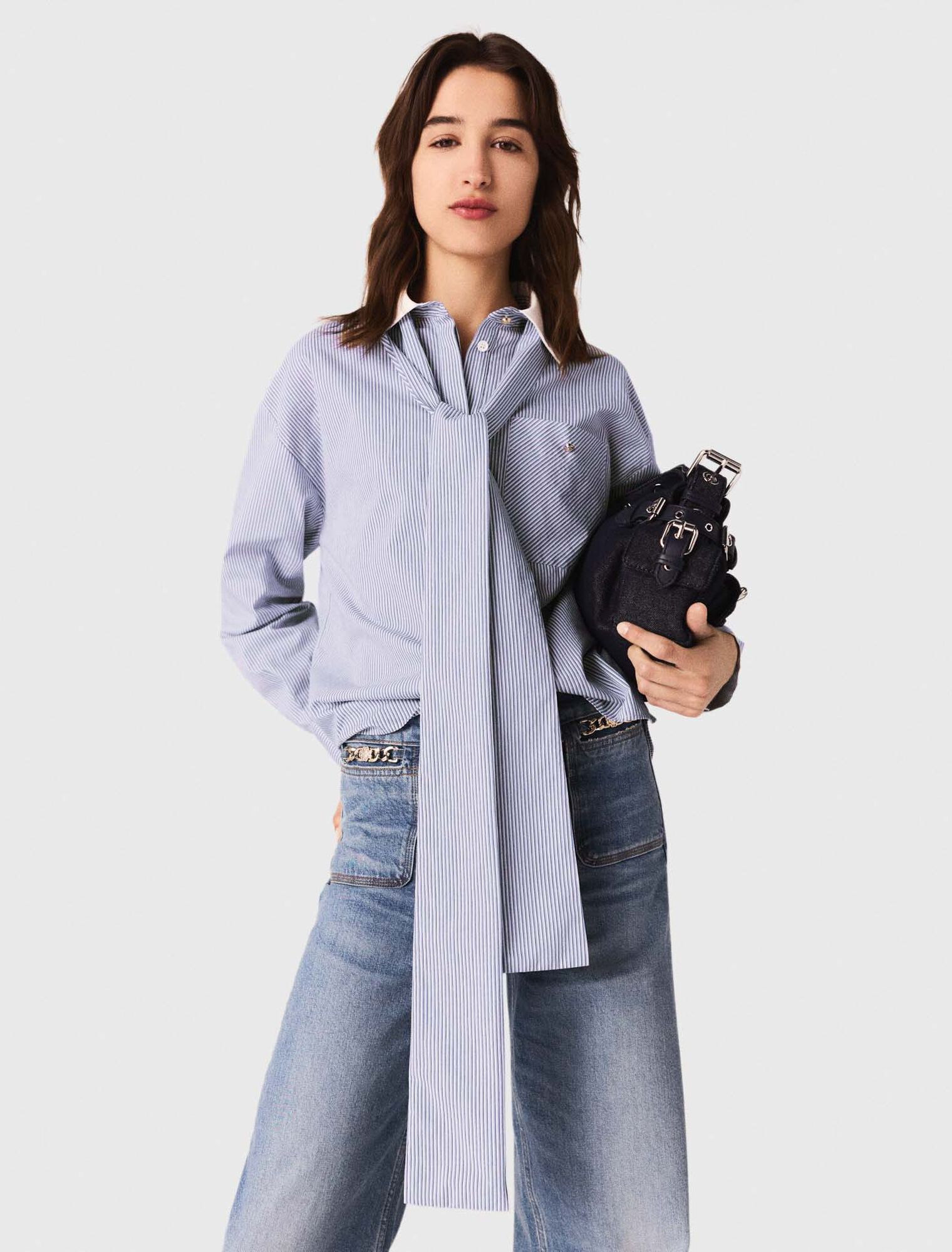 Striped bow shirt