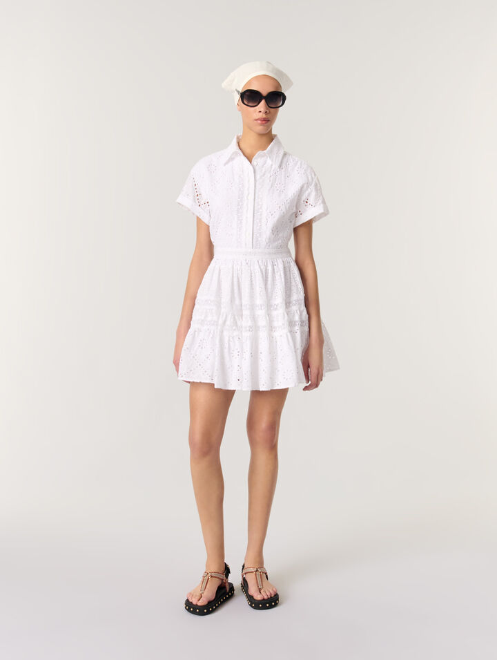 Robe babydoll en broderie