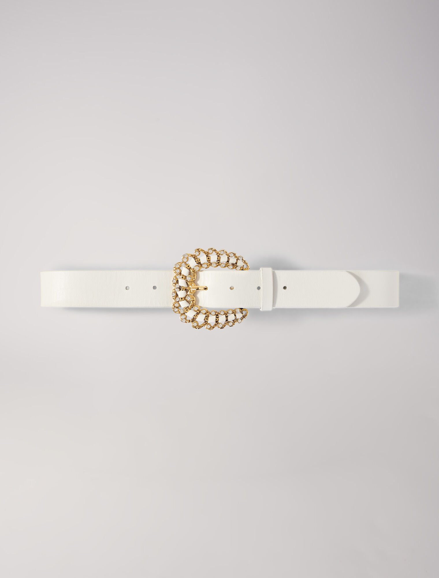 Ceinture à boucle ornée de strass